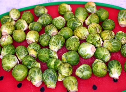 Prepare the Brussel Sprouts